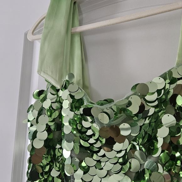 Tuckernuck Mint Roxy Sequin dress - Picture 5 of 6